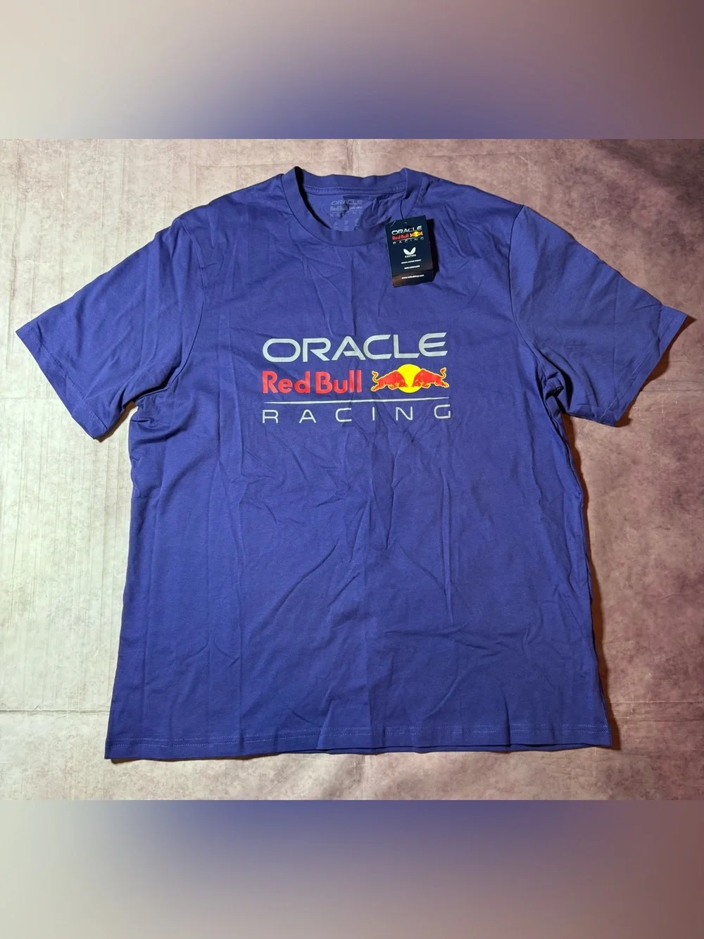 Oracle Red Bull Racing Official Castore T-Shirt Tee Logo Blue Men’s Sz 2XL XXL - Picture 1 of 10
